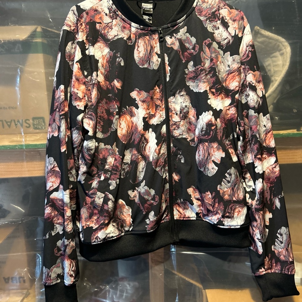 Floral Print Bomber Jacket